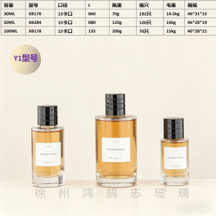 Hot selling Xuzhou spot wholesale glass perfume bottle 30ml 50ml 100ml empty bottle