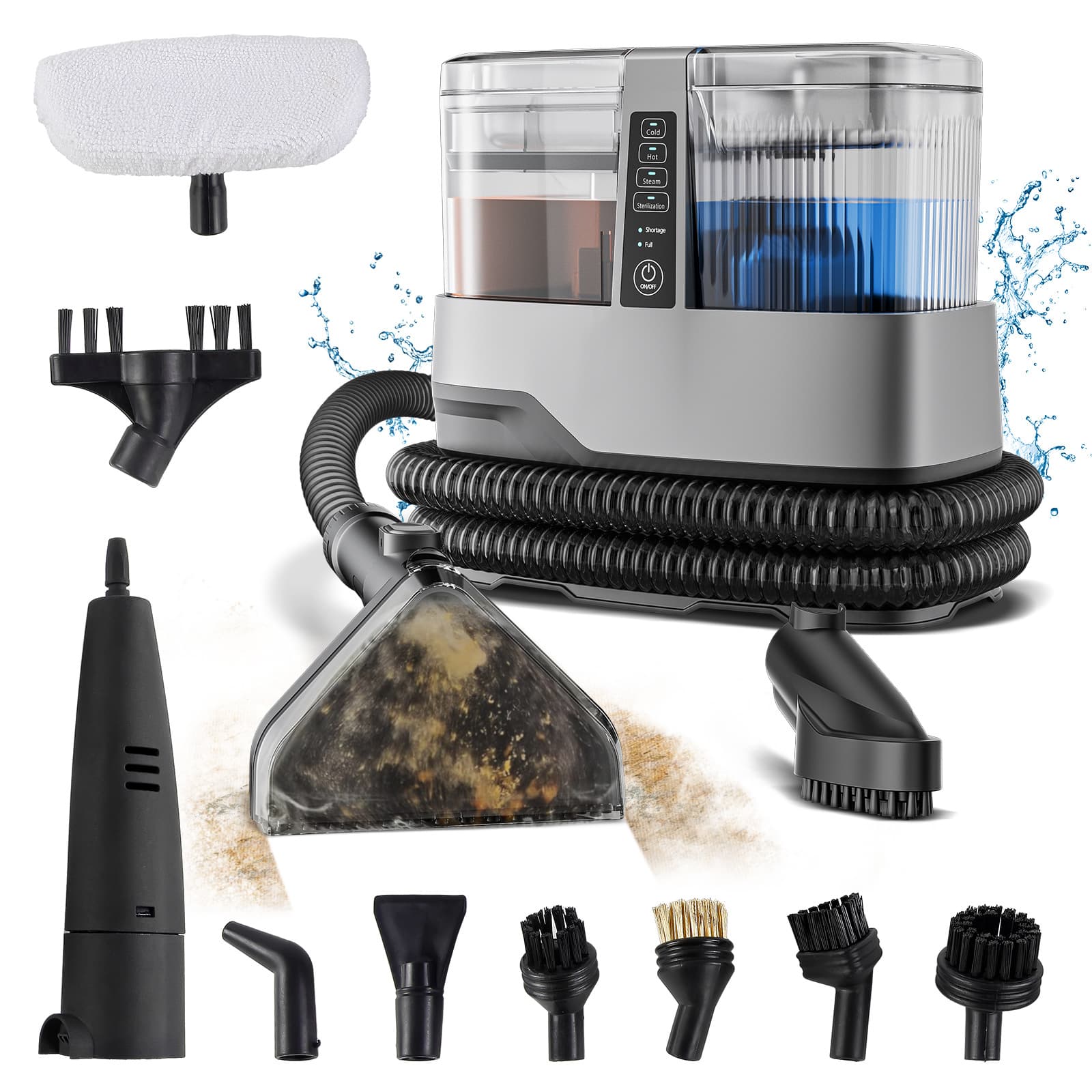Customized C688 High-Temperature Steam Fabric Cleaning Machine, Household High-Suction Sofa, Carpet, Mattress Hot Water Cleaning Machine