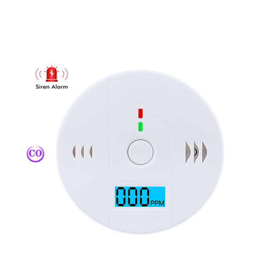 New cross-border carbon monoxide alarm, CO detector, battery-operated, English version