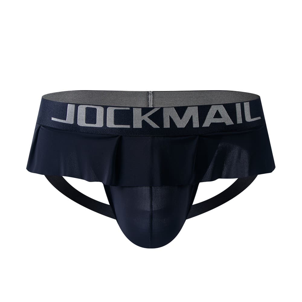 New ruffled men's underwear, men's thong, low-waist butt-lifting, ultra-thin ice silk underwear, sexy underwear