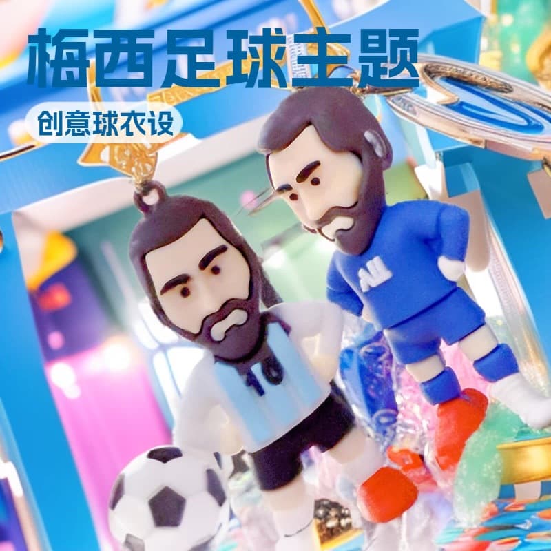 Foreign trade wholesale Messi football keychain creative simulation jersey doll World Cup pendant trendy small gift