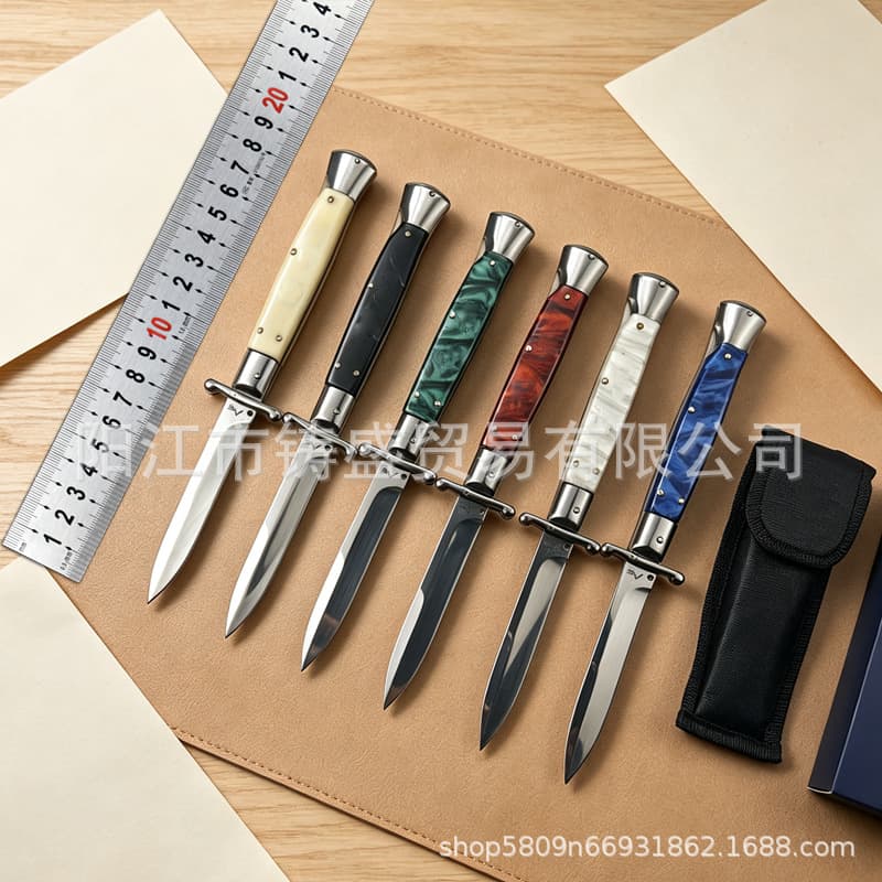 Cross-border hot selling AKC outdoor folding knife portable EDC resin handle multi-functional outdoor survival high hardness camping