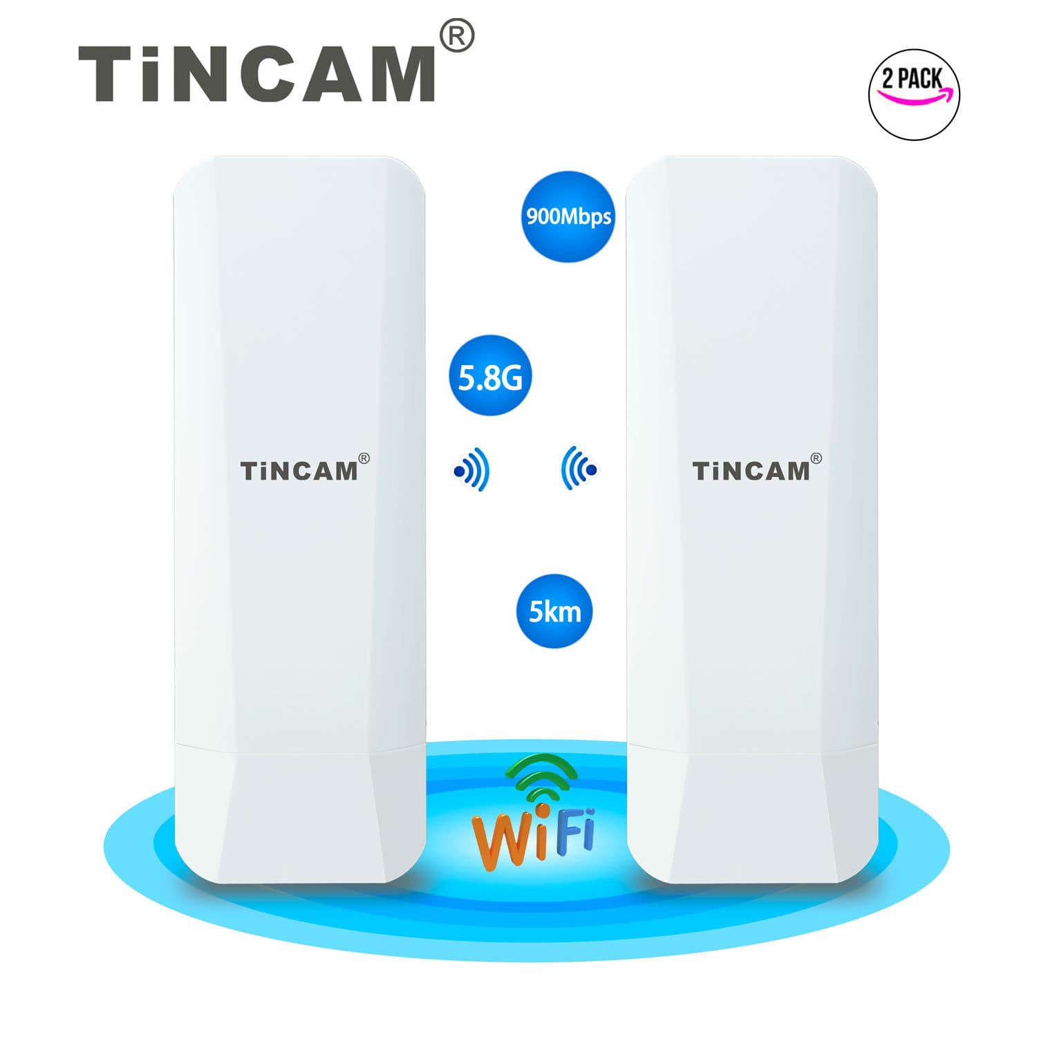 5.8G Bridge Kit Surveillance Dedicated WiFi Point-to-Point Long-Distance Transmission Wireless AP CPE 900M