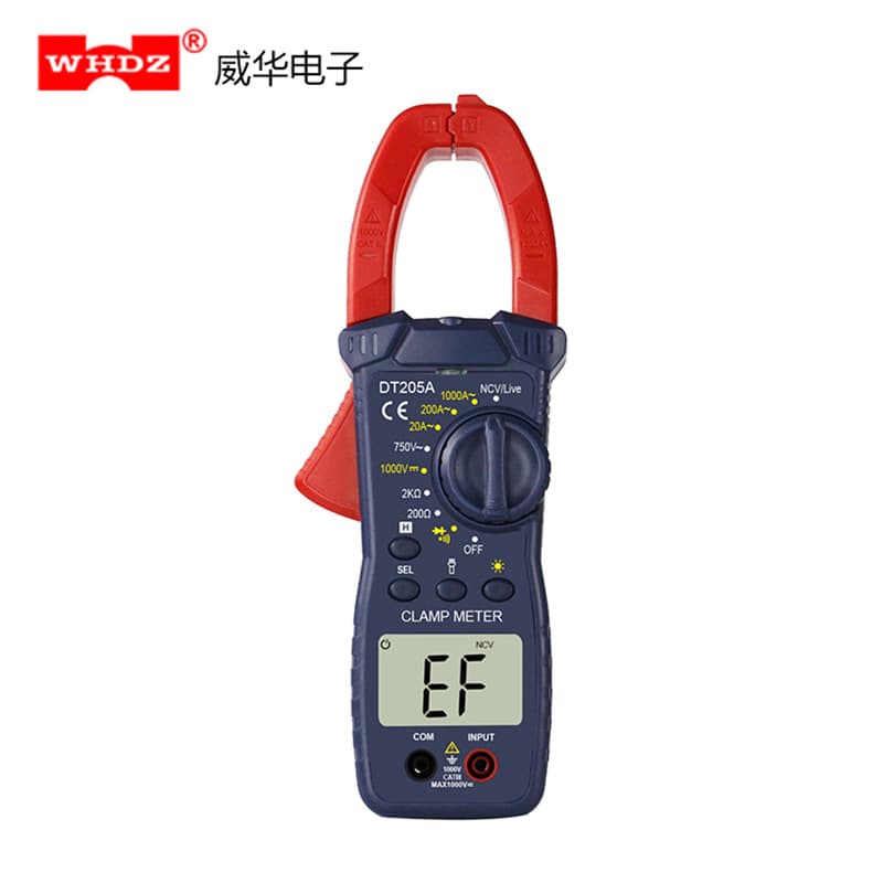 DT205A Digital Clamp Meter Can Identify Live Wire Digital Large Current Meter 1000A Measurement True RMS