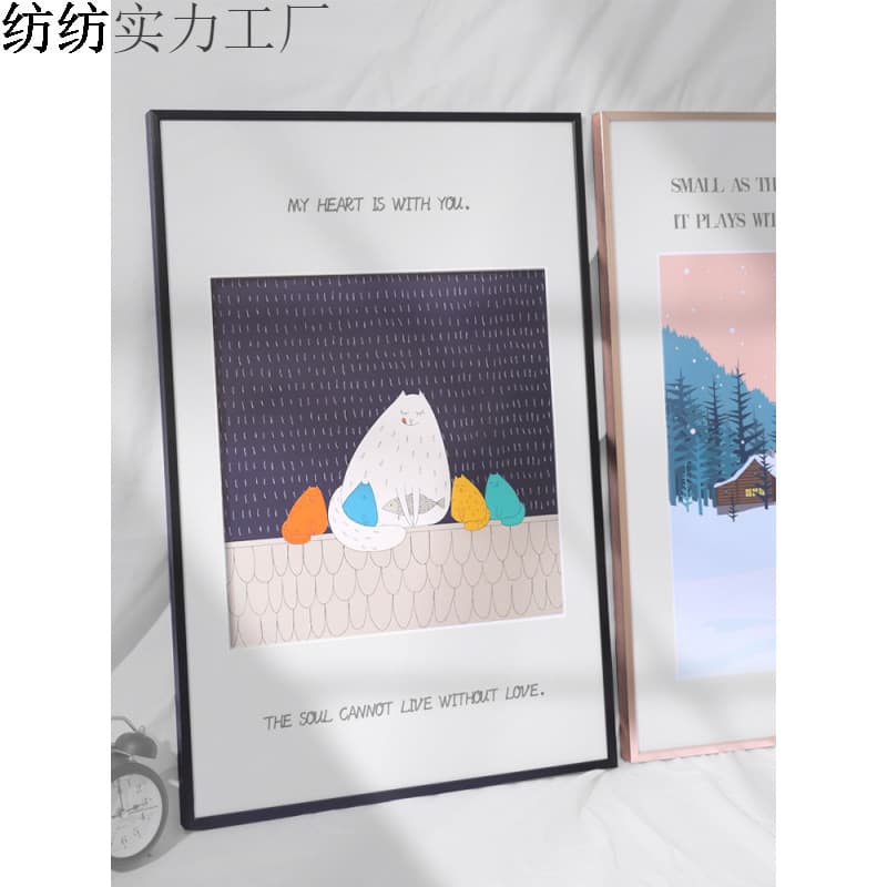 Aluminum Alloy Photo Frame Wall Hanging A3 Picture Frame Empty Frame 4K Poster Frame Framed A4 Display Puzzle Frame Framed Frame