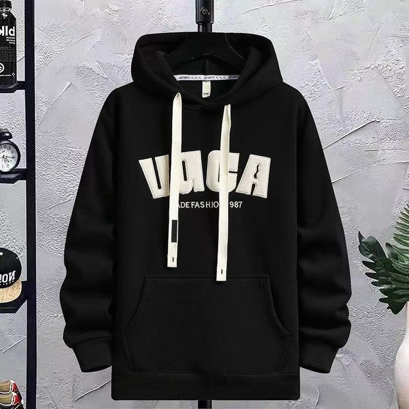 Hoodie for Men Spring/Autumn Trendy Loose Casual Pullover Top Stylish Print Youth Teen Winter Outerwear