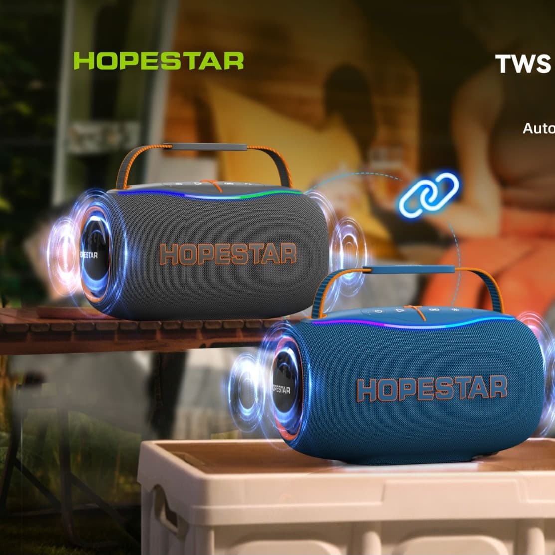 New Hopestar H80 Satchel Bluetooth Speaker High-Power Outdoor Waterproof Satchel Audio Card Subwoofer