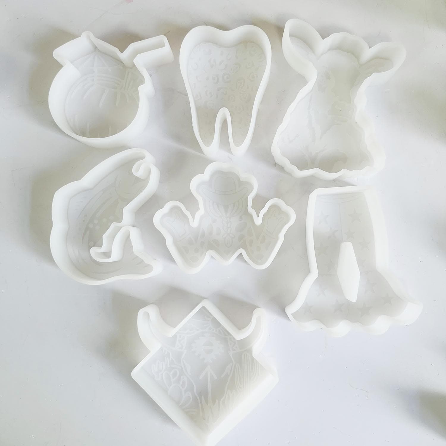 New Car Aroma Silicone Mold - Cow Tooth, Coconut, Fish, Candle Mold, Plaster Mold, Cake Mold