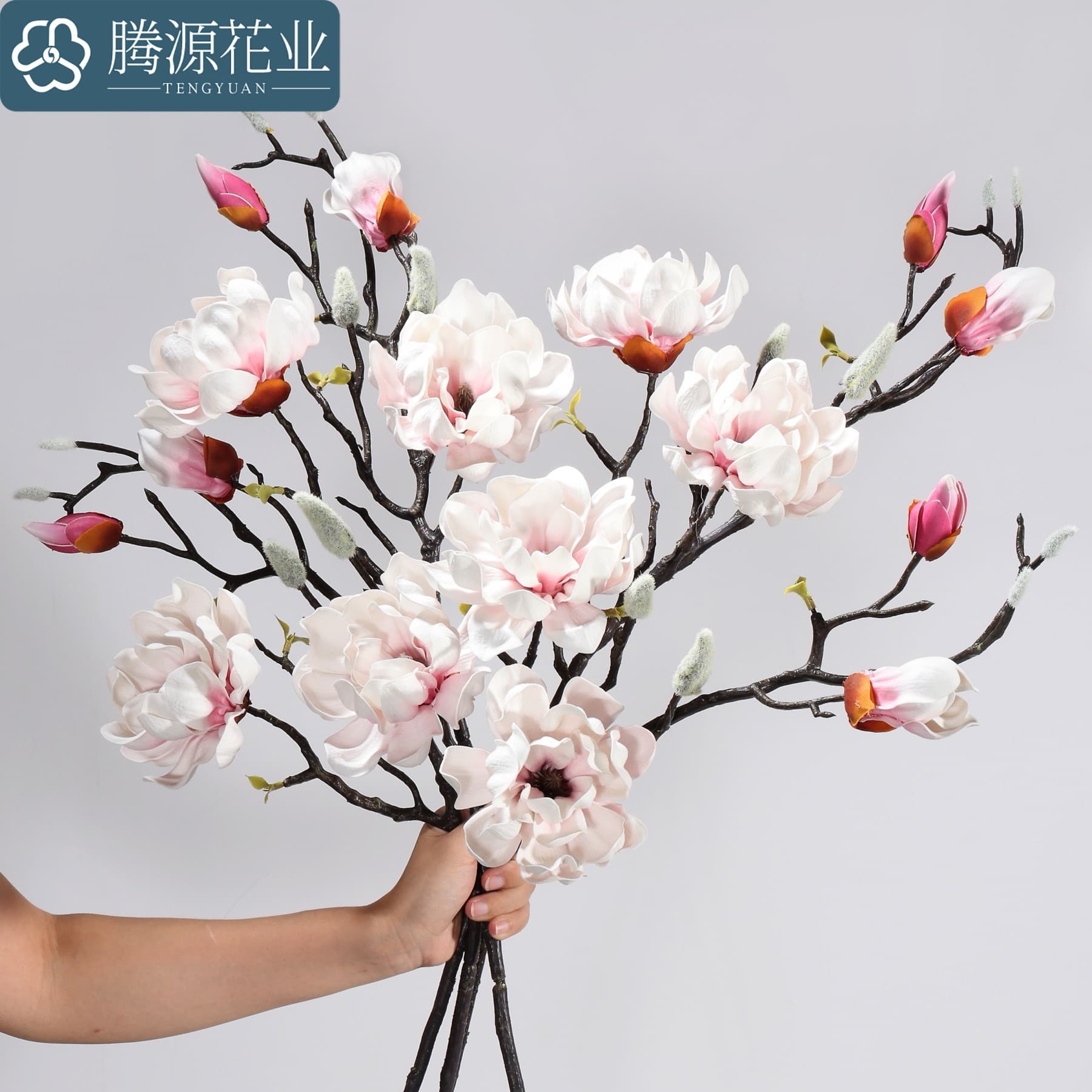 EVA magnolia artificial flower multi-headed magnolia flower fake flower home decoration wedding props PU surprise silent wind new Chinese style