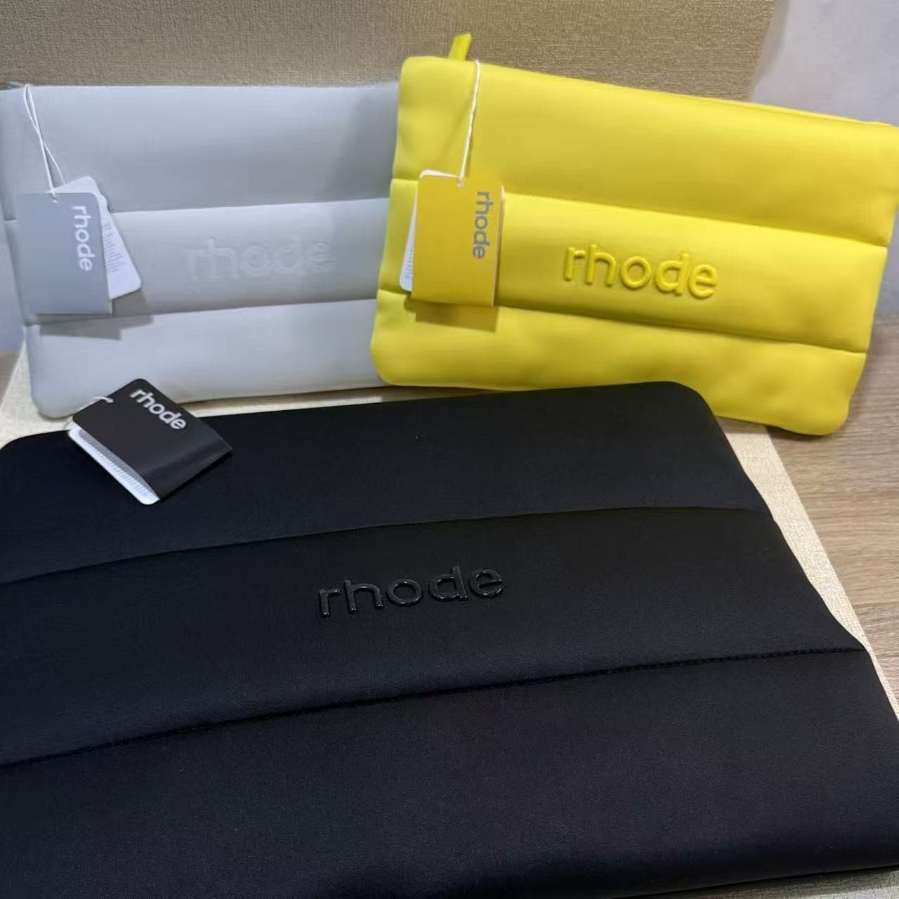 New cross-border rhode Hailey Bieber style makeup bag organizer pouch hailey skin cosmetics handbag