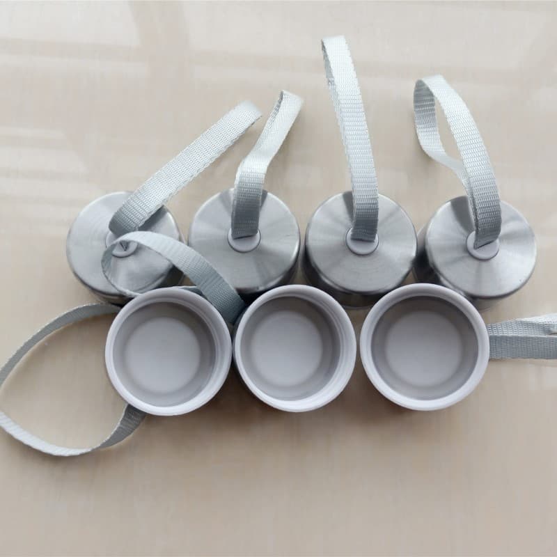 Stainless Steel Water Cup Lid Wholesale Glass Bottle Sports Cup Lid with Rope Hand Carry Cup Lid 330ml Sports Three-piece Set