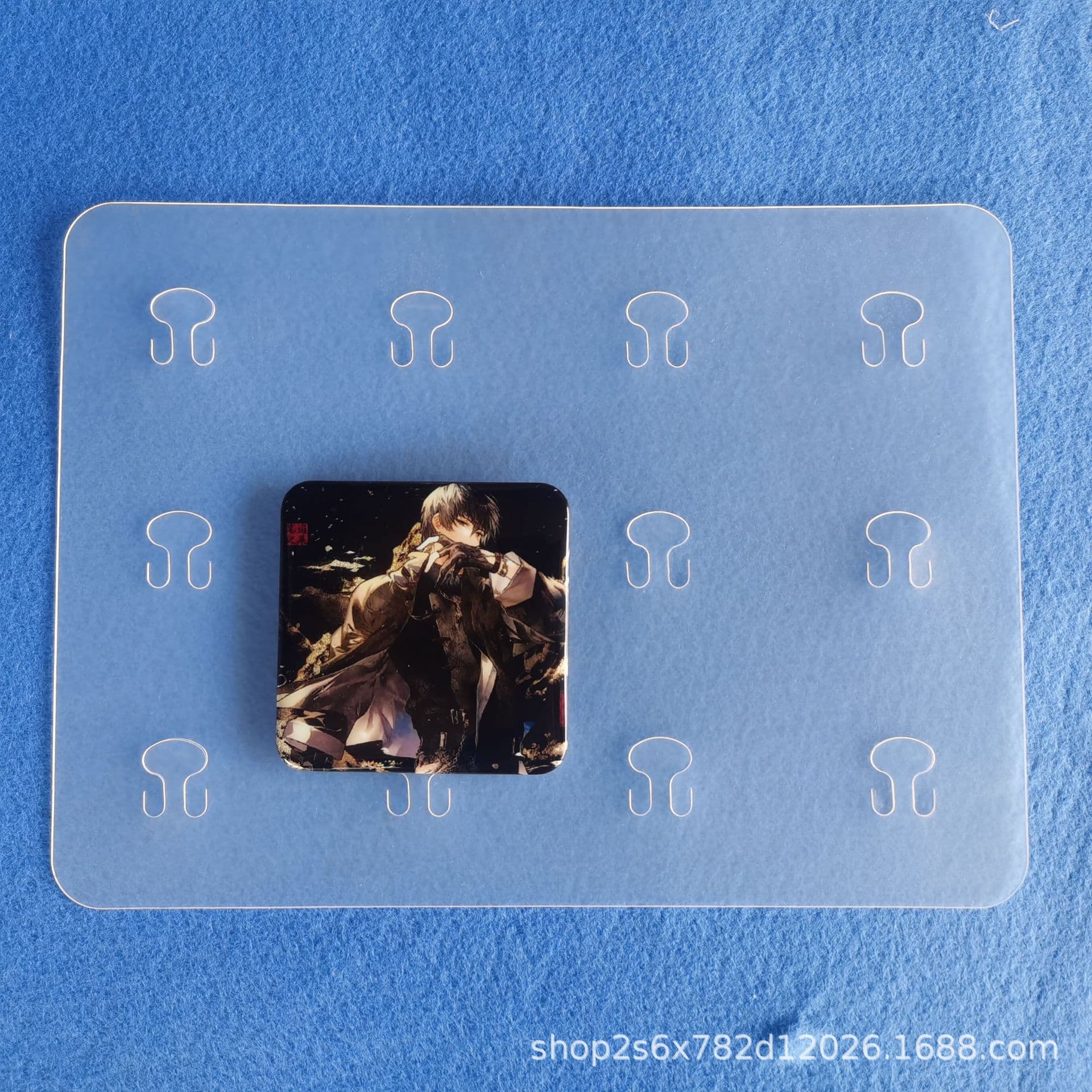 197*269mm badge PP plastic hanging board, 12-hole display board for fan merchandise collections.