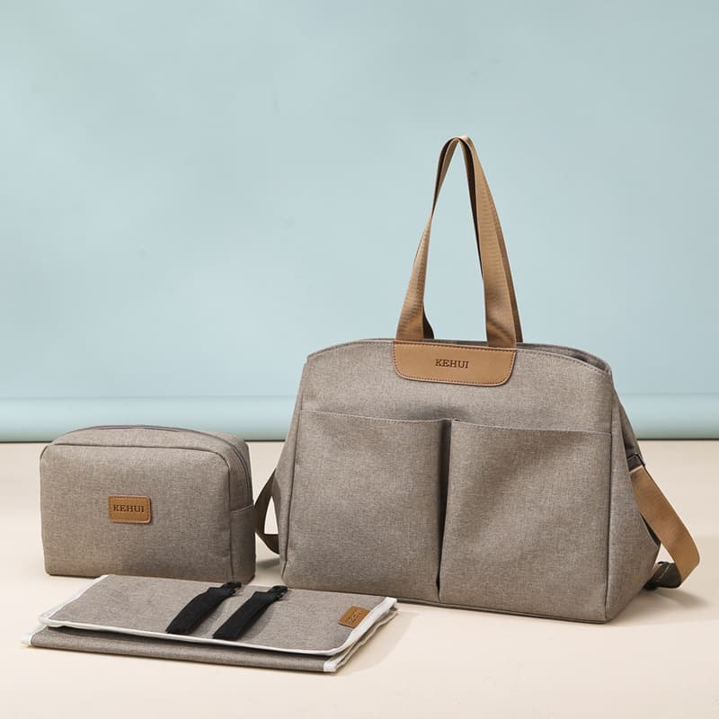 Mother-Child Three-Piece Set Cosmetic Bag Handheld Single Shoulder Baby Stroller Hanging Waterproof Ultra-Light Oxford Cloth