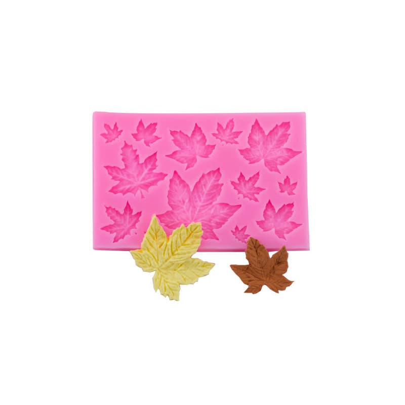 Leaf maple leaf shaped liquid silicone fondant mold, kitchen DIY, clay soft pottery mold