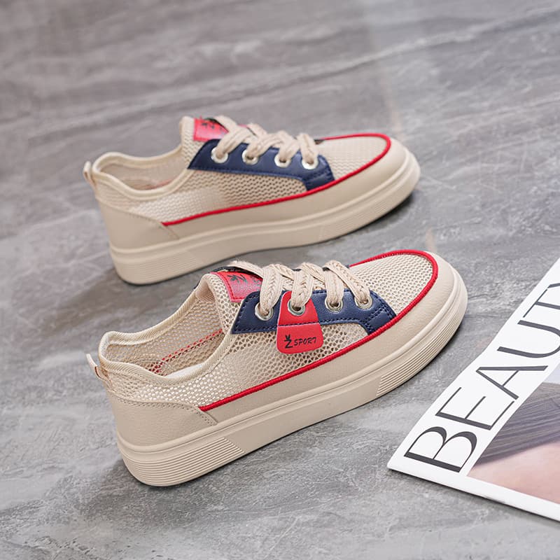 Spring and summer breathable mesh shoes for women 2026 new hot style versatile hollow lightweight soft sole casual sneakers YQ61