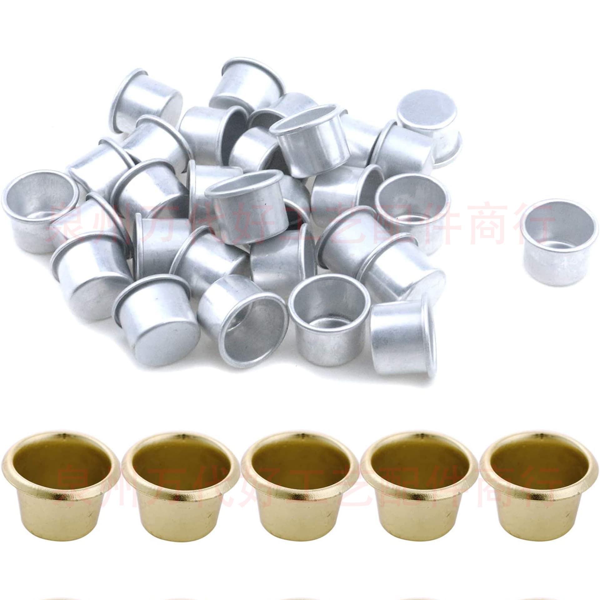 Aluminum cup Amazon best-selling aromatherapy holder silver gold Christmas candle utensil cup tea light shell metal candle cup