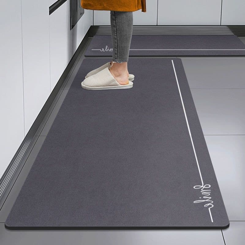Simple kitchen carpet non-slip floor mats absorbent water and oil-absorbing foot mats household wipeable mats long stain-resistant quick-drying mats