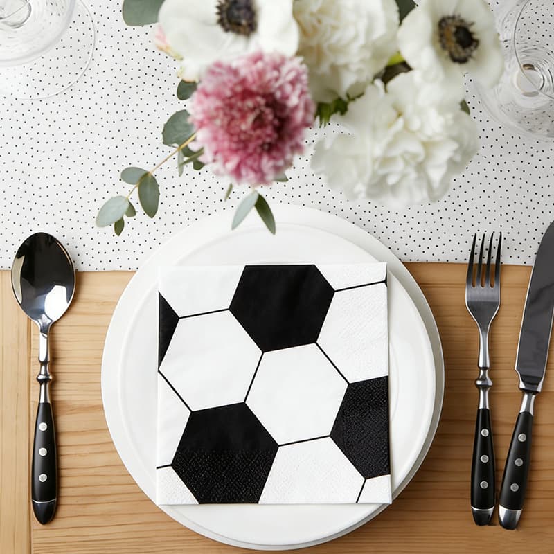 Football-Themed Disposable Napkins for Birthday Parties, Ceremonies, and Football Party Decorations