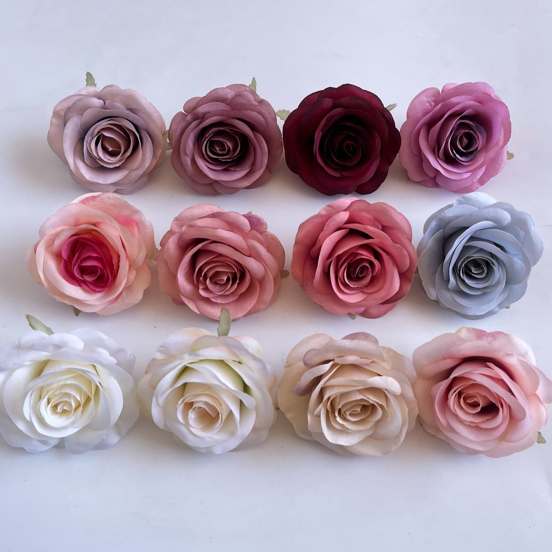 Panbu Holland Rose Artificial Flower Head Fake Flowers Wedding Decoration Crafts Elegant Silk Flowers Photo Props