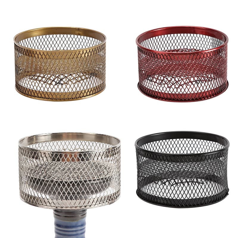 Factory Hot-Selling Hookah Accessories Wire Mesh Charcoal Screen, Four Colors Available in Stock, Metal Windproof Charcoal Bowl