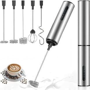 Rechargeable Coffee Frother Electric Household Egg Mixer Milk Foam Whisk Handheld Mini Milk Frother