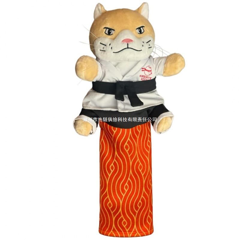 Cross-Border Cat Karate Kitty Puppet Interactive Cat Boxing and Arm Wrestling Toy with Arm Protectors