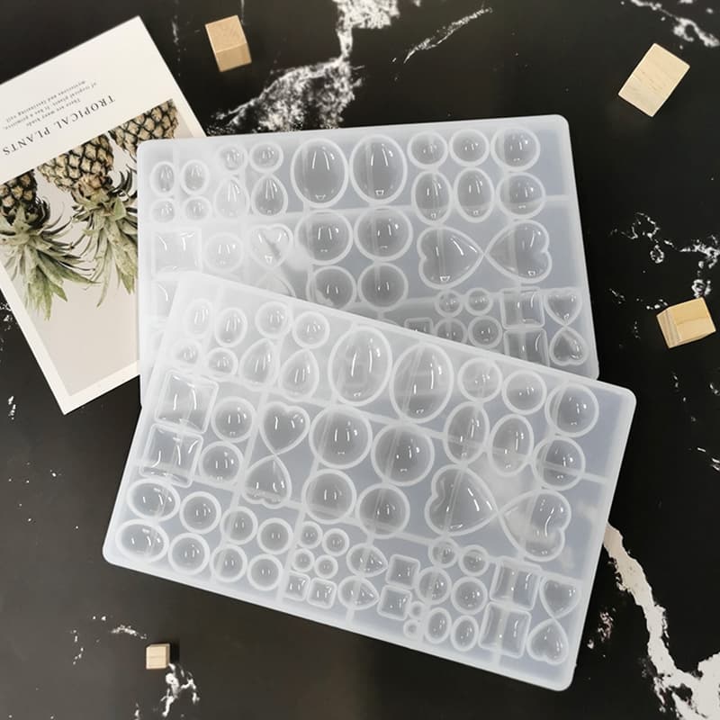 DIY Silicone Crystal Drop Mold Handmade Pendant Necklace Jewelry Tool Smooth Mold Set for E-commerce Chocolate Mold