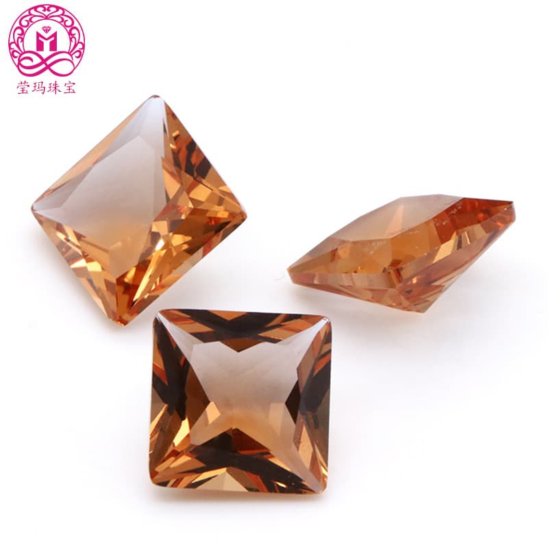 Wuzhou artificial gem zultanite square princess Sudan stone water aluminum stone color changing stone wholesale