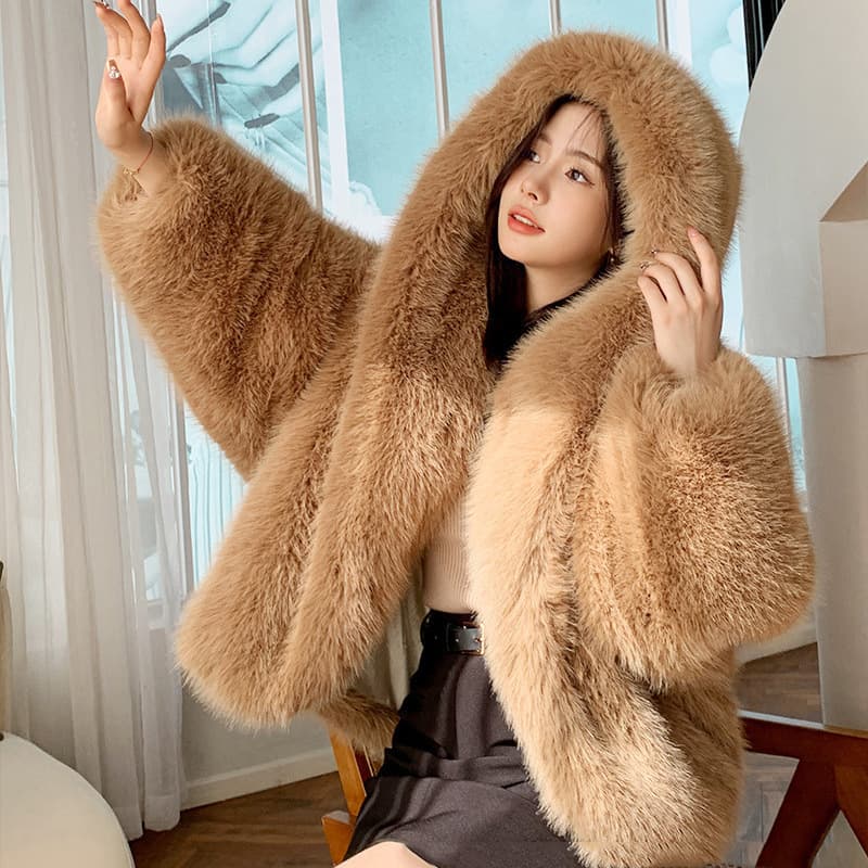 2026 New European and American Style Faux Fox Fur Coat Women's Artificial Fur Winter Thick Haining Fashion Fur Coat