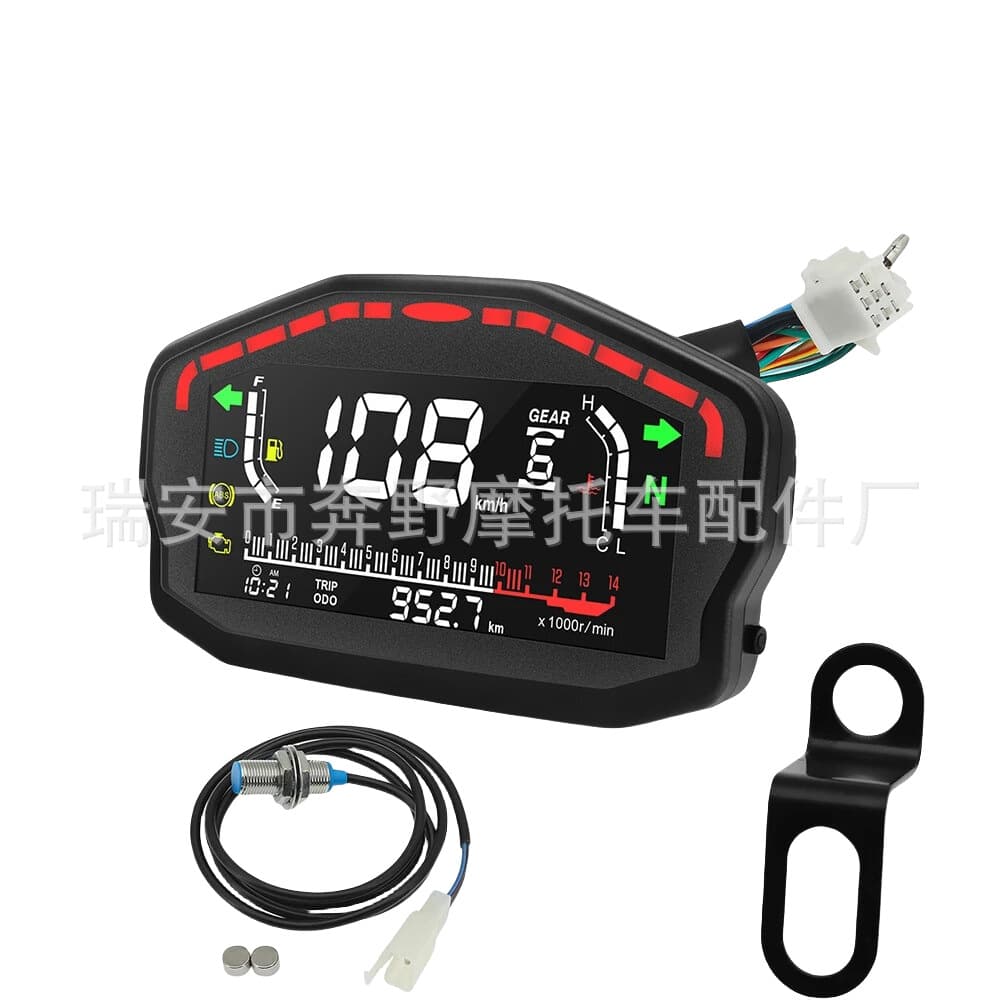 Motorcycle Modified Color LCD Screen Speedometer Tachometer Water Temperature Fuel Gauge Odometer Fuel Level ABS Instrument