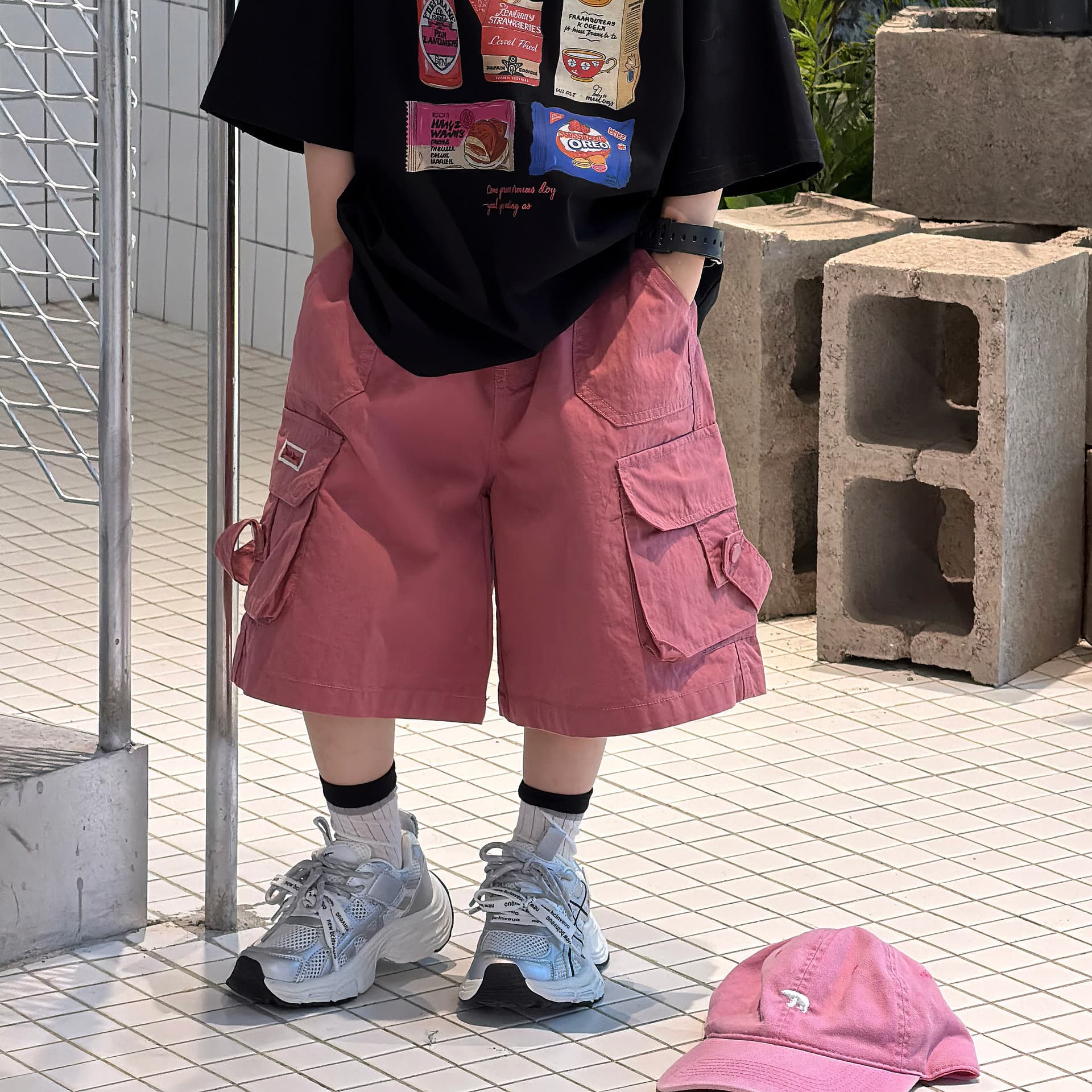Tai Ru 2026 Summer New Korean Style Children's Solid Color Breathable Stylish Cargo Shorts Boys' Shorts Versatile Trend