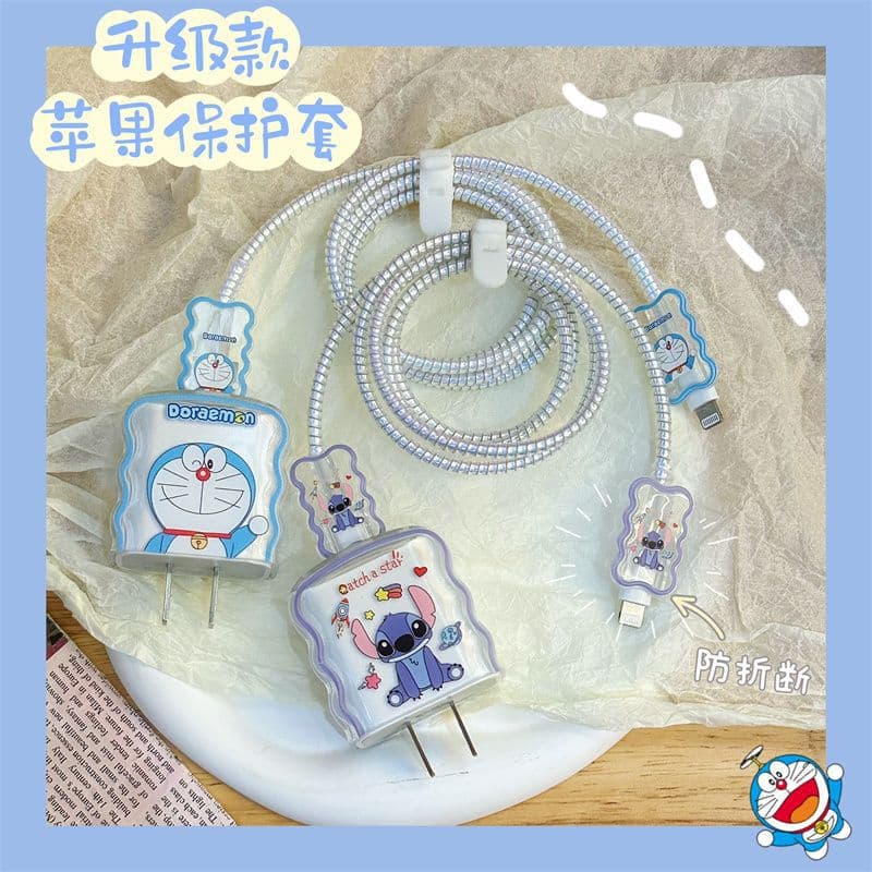 Stitch compatible Apple 16 charger protective case, 20W, iPhone 15 data cable protective cord, anti-breakage.