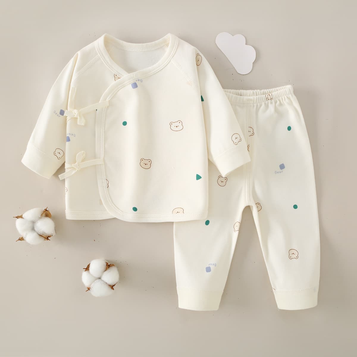Autumn Children's Cotton Class A Baby Separates Seamless Newborn Set Long Sleeve Boys Girls Undershirt