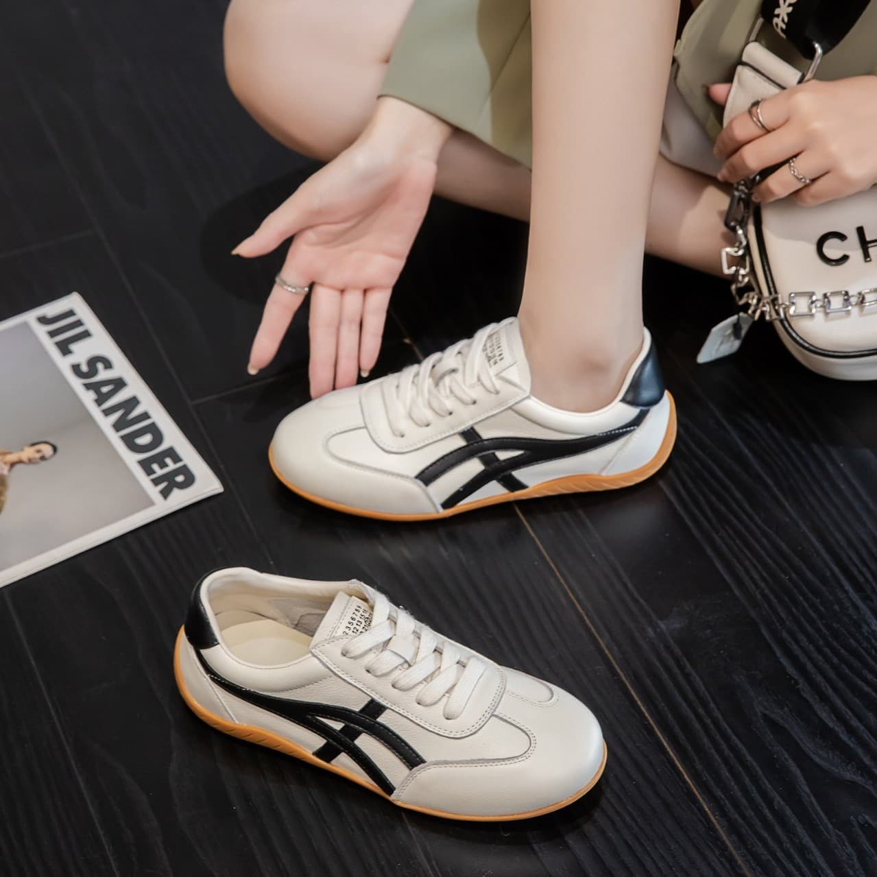 Korean Style First-Layer Cowhide Soft-Soled Comfortable Trainers for Women, 2026 Spring/Summer New Model, Lightweight Casual Sports Shoes