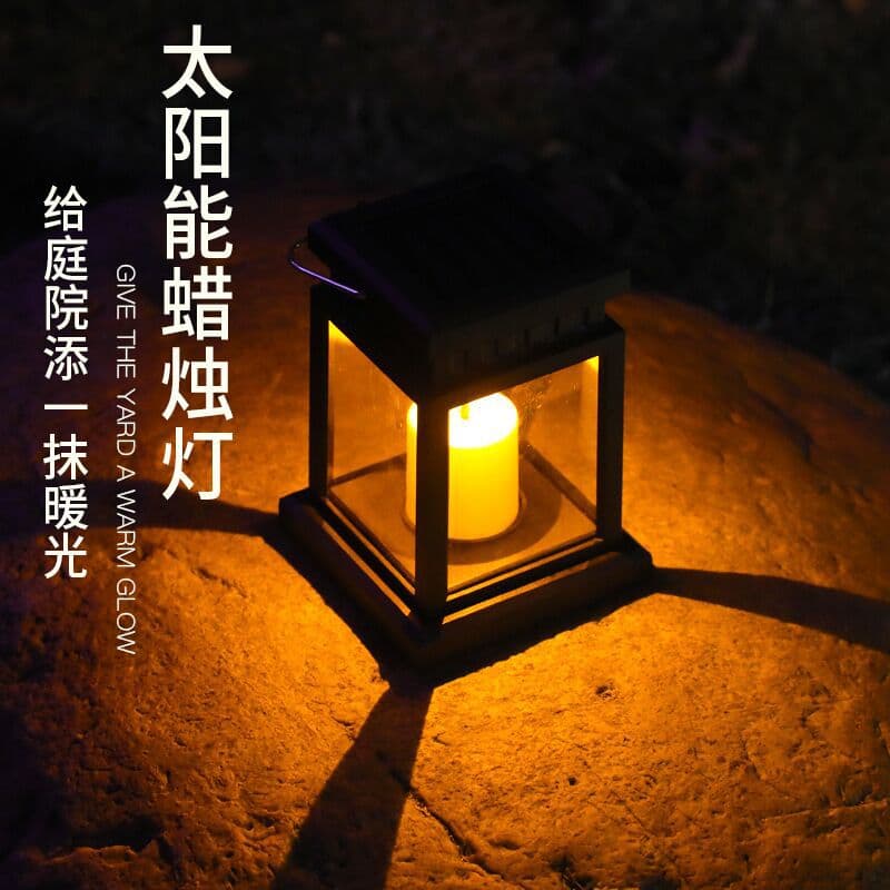 Solar Candle LED Courtyard Garden Villa Decorative Small Palace Lantern Outdoor Ambient Light Sensor Super Bright