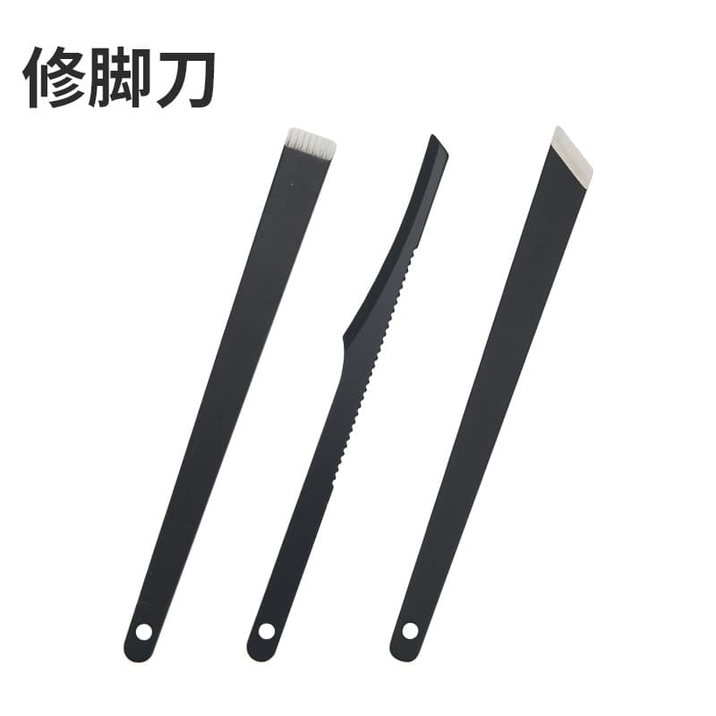 Manufacturer wholesale stainless steel nail file dead skin fork double-sided pedicure file nail pedicure tool three-piece set