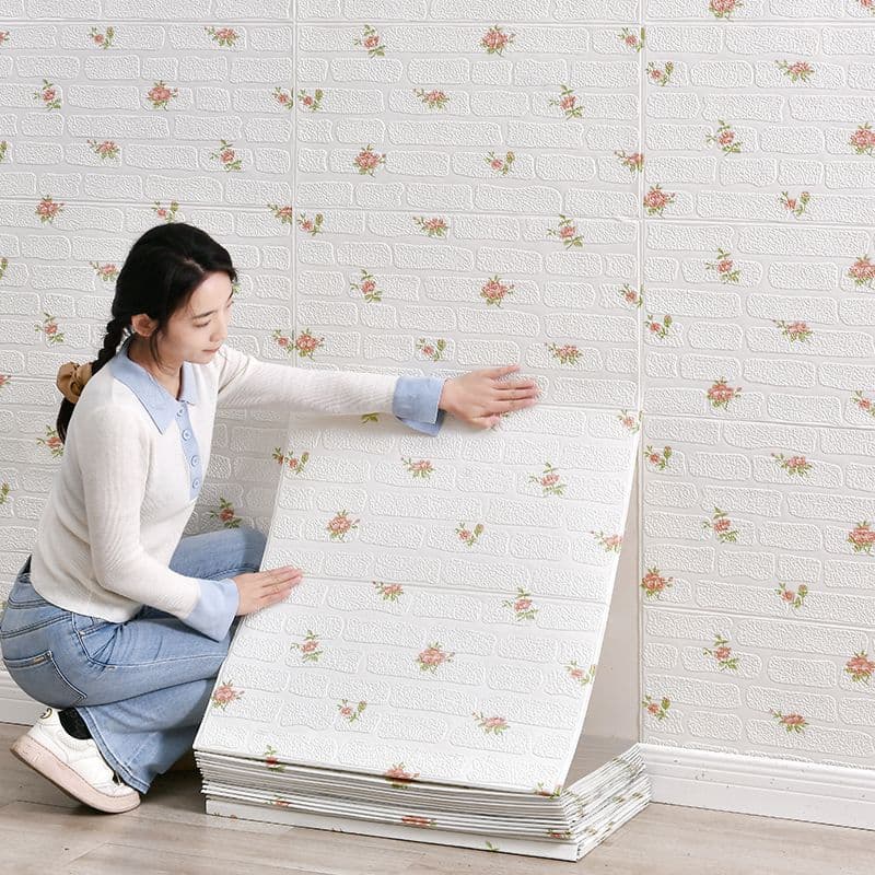 3D Self-Adhesive Wallpaper for Bedroom, Warm, Waterproof & Moisture-Proof Wall Sticker for Kids' Background Wall Decoration