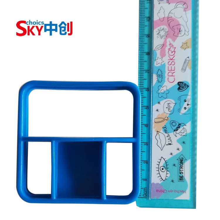 Custom Square Plastic Ring Pen Holder Ring, Cartoon Student Office Multi-functional Compartment Organizer Decoration