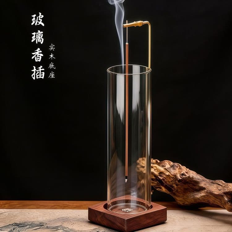 Real Wood Incense Burner Bamboo Stick Holder Zen Indoor Home Decorations Hanging Incense Device Modern Simple Handmade Wood