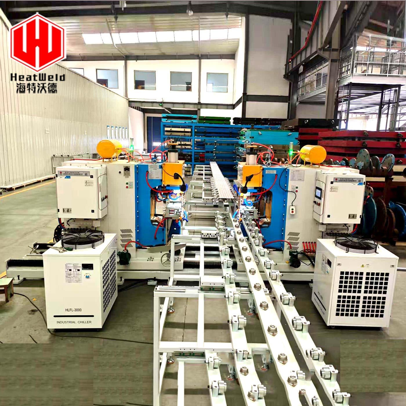 Double Head Variable Frequency Roll Welding Machine Custom Adjustable Pitch Plate Heat Exchanger Double Side Roll Welder Metal Plate Resistance Roll Welder