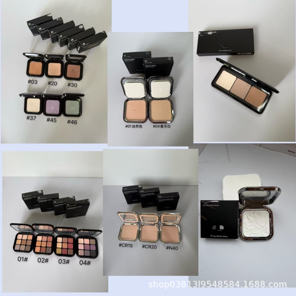 Cross-border KIK Powder Foundation Wet and Dry Dual-Use Lightweight Matte Oil-Control Concealer Eyeshadow Highlighter Contour Water Lily