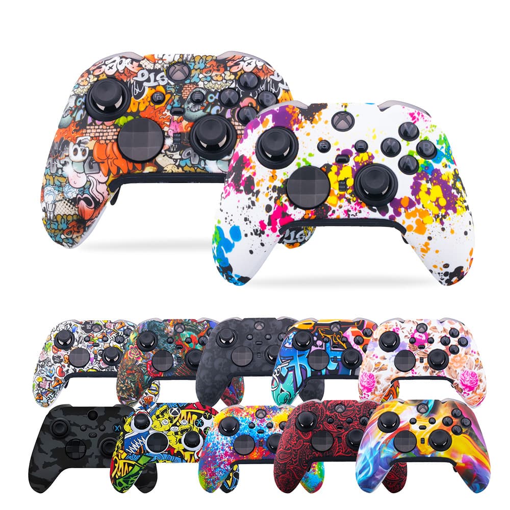 Water transfer printed camouflage silicone cover for XBOXONE Series X/S game controller protective cover