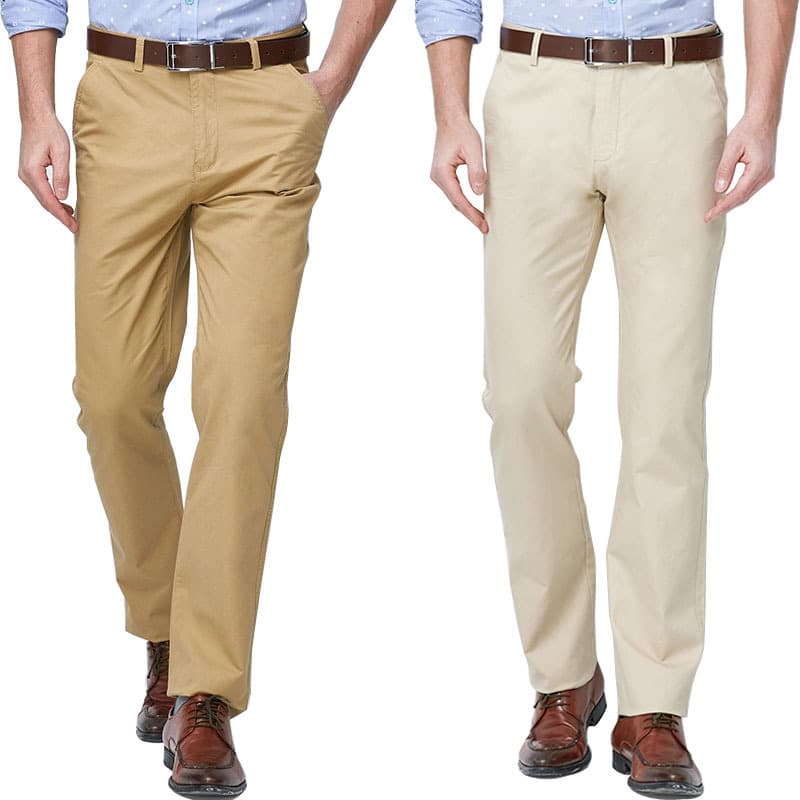 Men's casual trousers, summer thin business men's trousers, straight-leg dad wear, young and middle-aged slim cotton trousers overalls