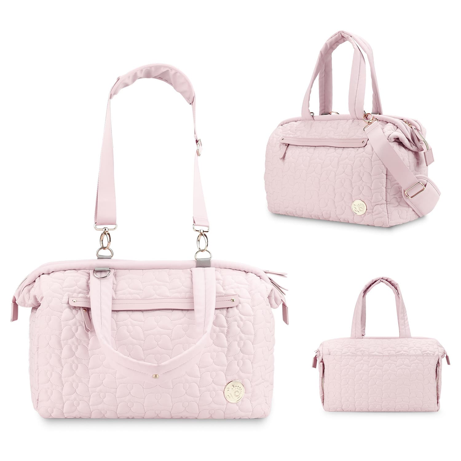 Fashionable Quilted Diaper Bag, Lightweight Shoulder and Hand Carry Hospital Bag, Large Capacity Multifunctional Baby Travel Organizer