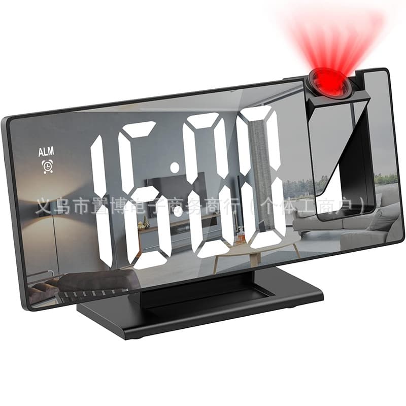Projection clock new LED creative alarm clock multi-functional digital clock automatic photosensitive electronic clock mirror table clock