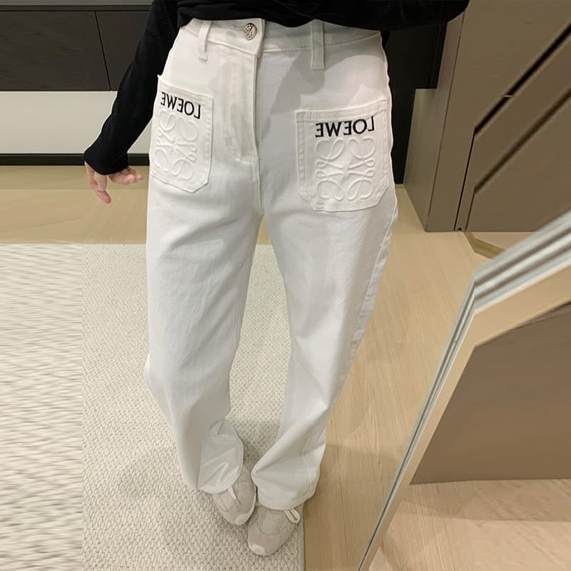 European-Style Narrow Wide-Leg Jeans for Women, High-Waisted, 2026 Spring American High Street Style, Loose Drapey Floor-Length Straight Pants, Trendy