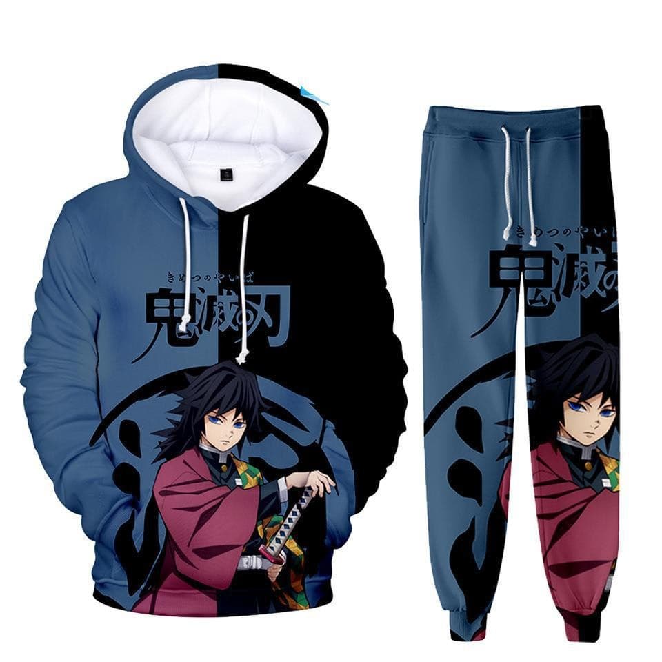 Cross-border Amazon Best Seller 3D Digital Print Anime Pattern Sweatshirt Set Loose Fit