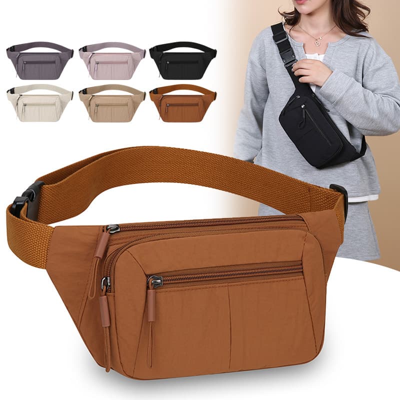 Trendy Waist Bag for Men and Women, Multi-Purpose Large Capacity Cashier Business Bag, Chest Bag, Outdoor Sports Phone Wallet Purse