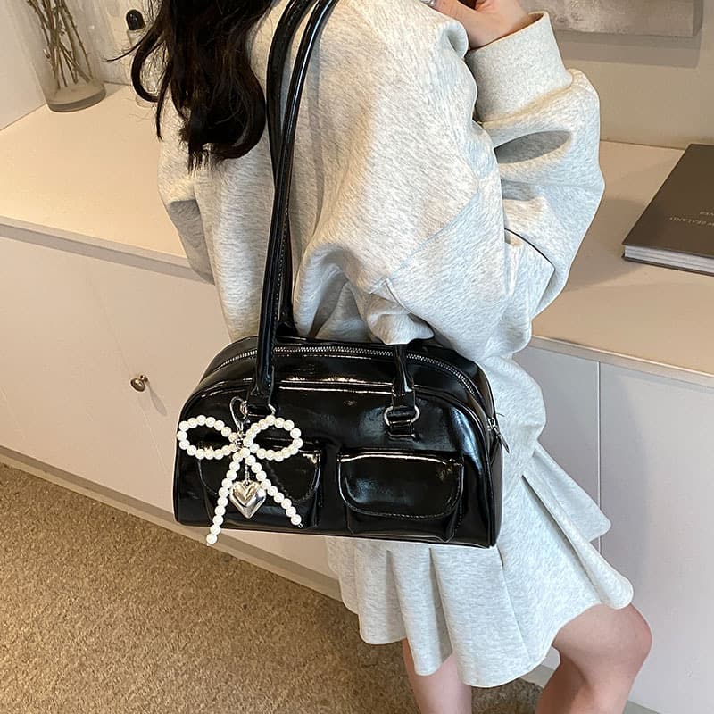 Fashionable Underarm Bow Bag for Women 2026 Korean Style New Casual Pillow Bag Trendy Versatile Shoulder Bag