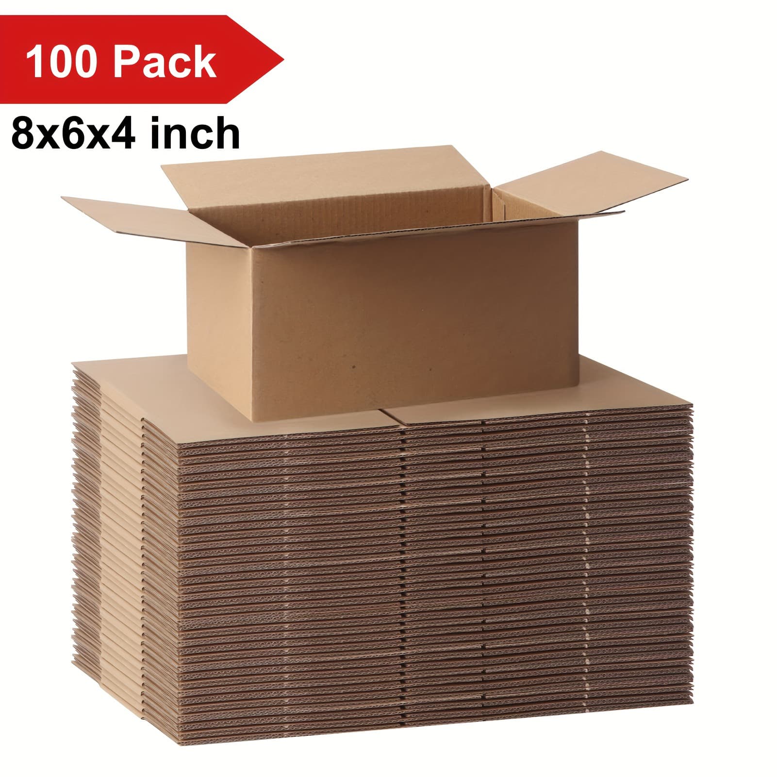2025 New Cross-border Drop Shipping: 100-Piece 8x6x4 Corrugated Cardboard Mailing Boxes